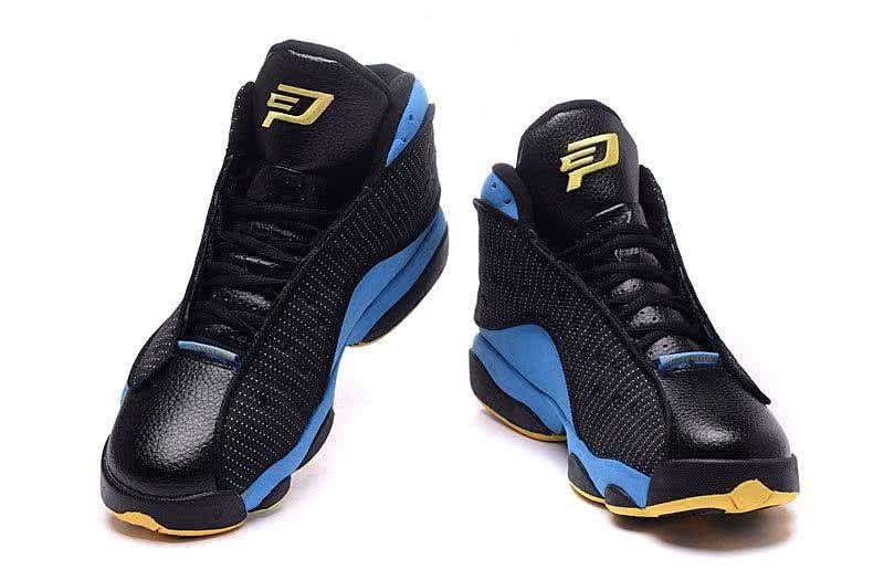 Air Jordan 13 Black Blue And Yellow Men 2