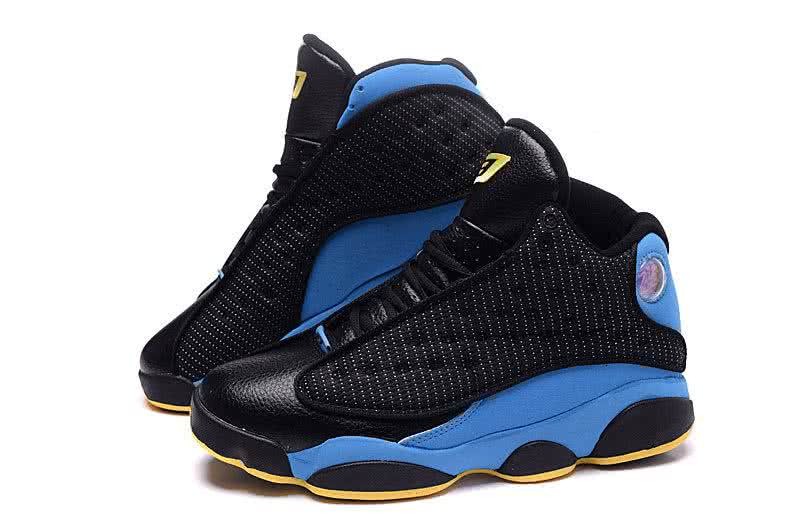 Air Jordan 13 Black Blue And Yellow Men 4