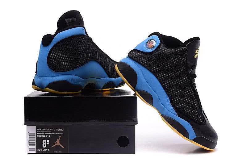 Air Jordan 13 Black Blue And Yellow Men 6