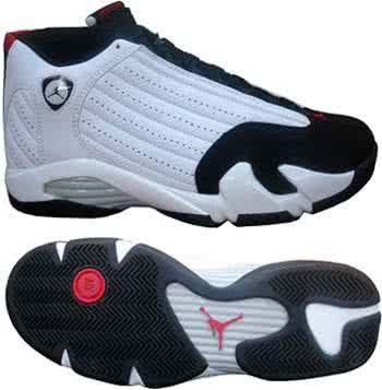 Air Jordan 14 Black And White Men 1