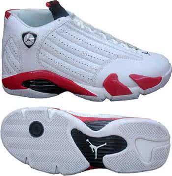 Air Jordan 14 White And Red Men 1