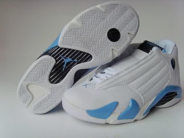 Air Jordan 14 White And Blue Men 2