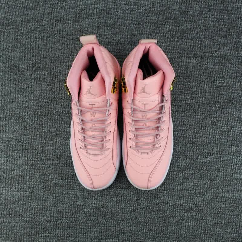 Air Jordan 12 Pink Upper White Sole Women 3