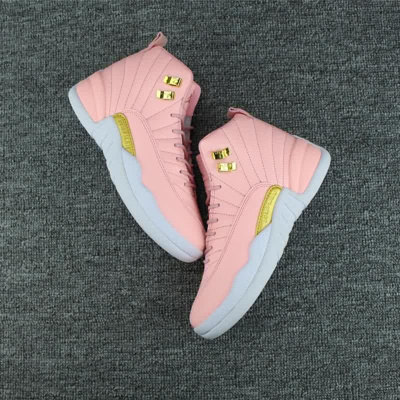 Air Jordan 12 Pink Upper White Sole Women 4