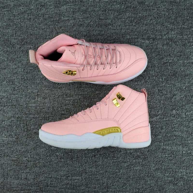 Air Jordan 12 Pink Upper White Sole Women 1