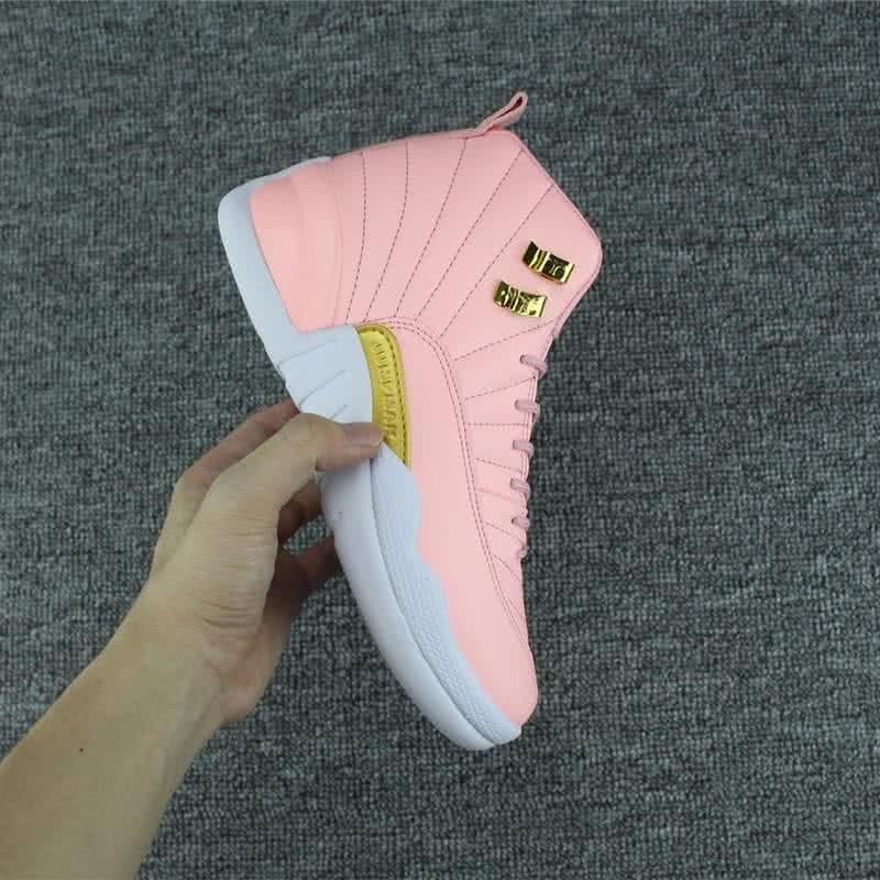 Air Jordan 12 Pink Upper White Sole Women 6