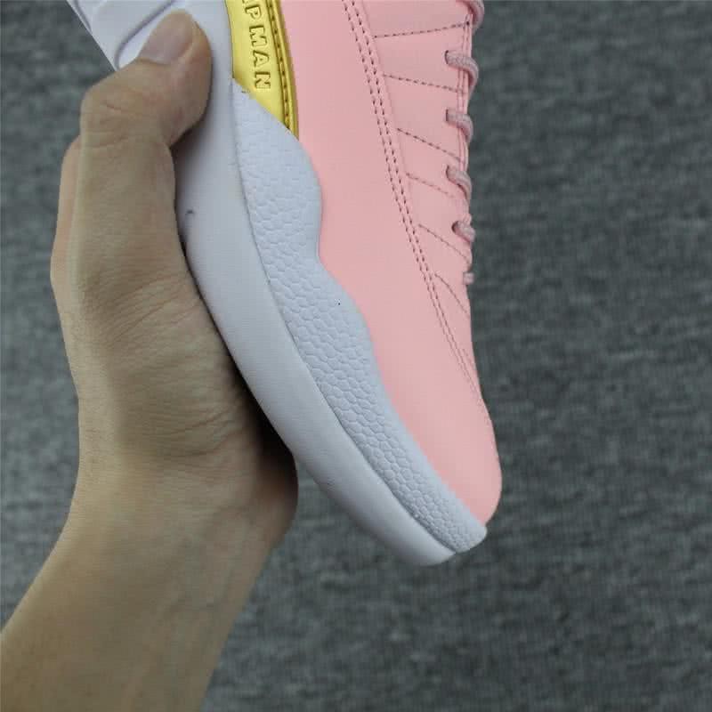 Air Jordan 12 Pink Upper White Sole Women 8