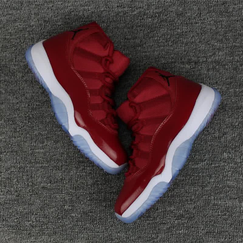 Air Jordan 11 Red Upper And White Sole Men And Women 3