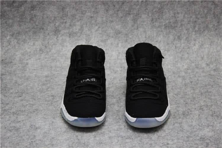 Air Jordan 11 Kids Black Upper And White Sole 3