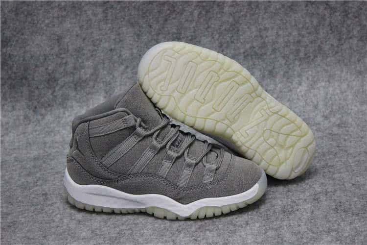 Air Jordan 11 Kids Grey Upper And White Sole 1