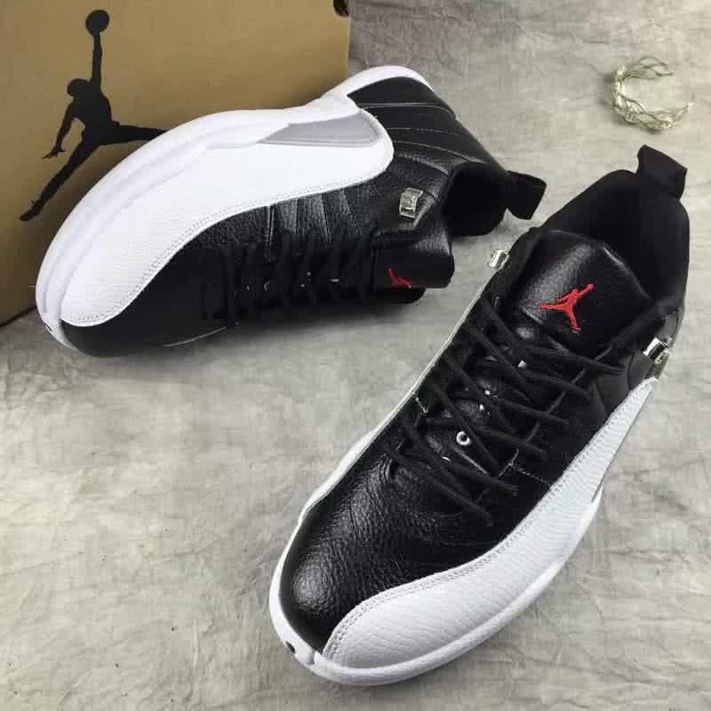 Air Jordan 12 Black And White Men 4