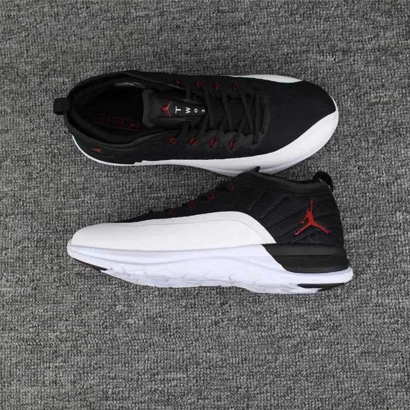 Air Jordan 12 Low Top Black And White Red Logo Men 6