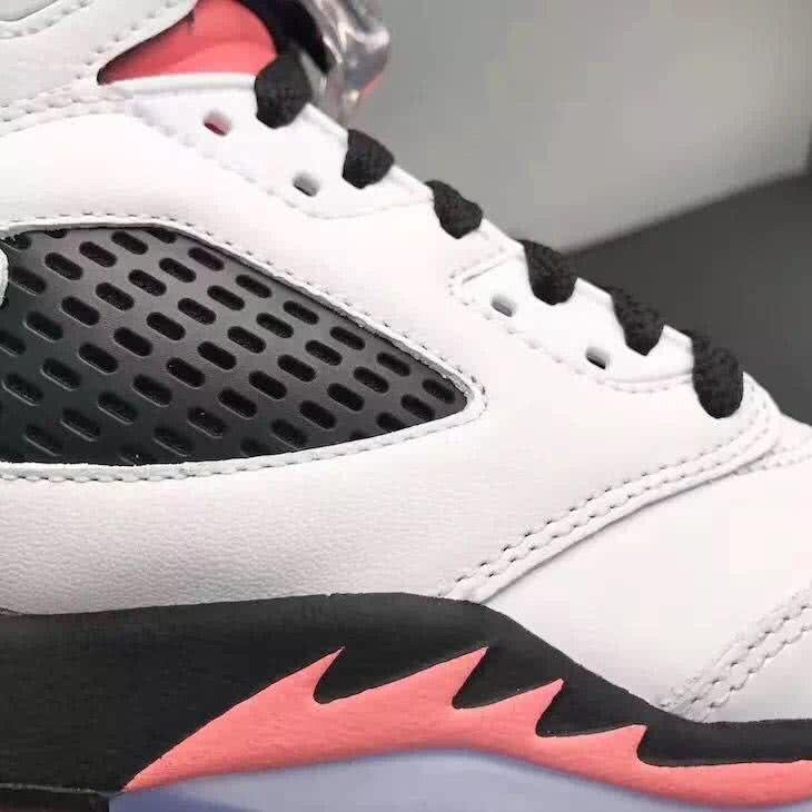 Air Jordan 5 Black White And Pink Women 5
