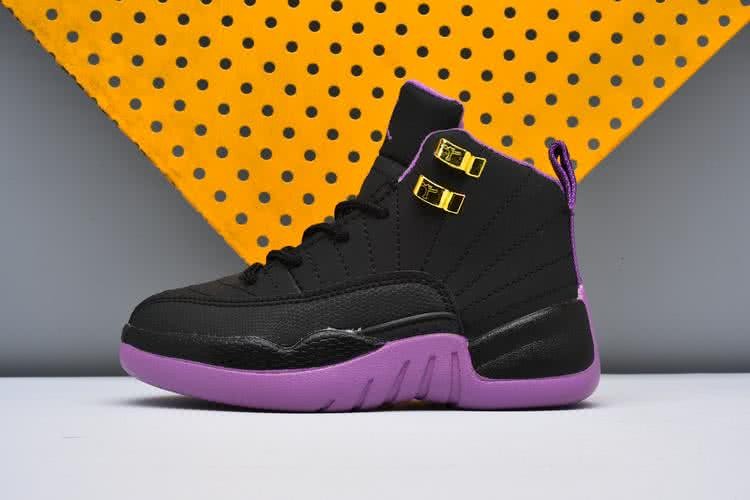 Air Jordan 13 Kids Black Upper And Purple Sole 4