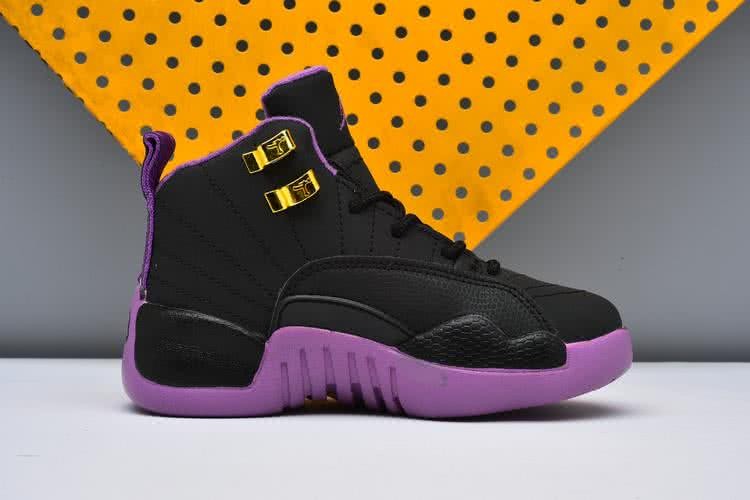 Air Jordan 13 Kids Black Upper And Purple Sole 1