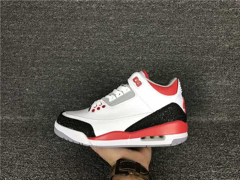 Air Jordan 3 Shoes Black Red And White Men 2
