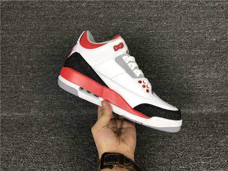 Air Jordan 3 Shoes Black Red And White Men 3