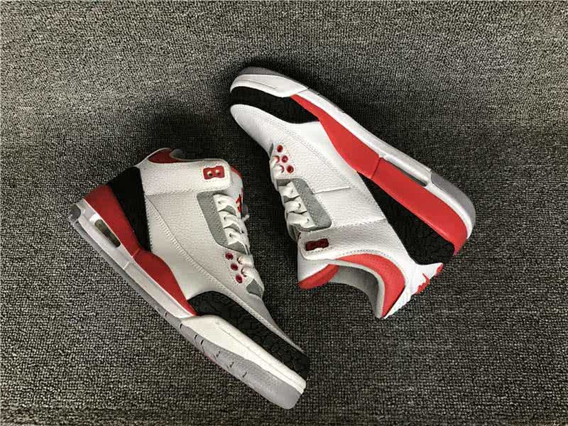 Air Jordan 3 Shoes Black Red And White Men 7