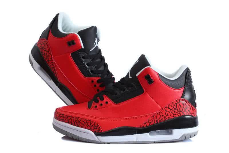 Air Jordan 3 Shoes Black And Red Men 2