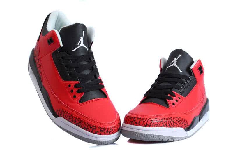 Air Jordan 3 Shoes Black And Red Men 4