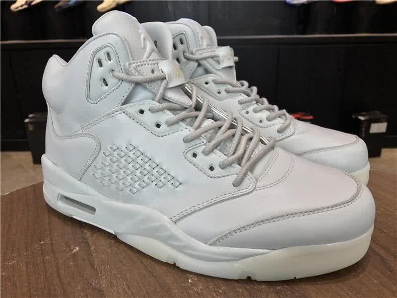 Air Jordan 5 Premium Pure Platinum White Men 8