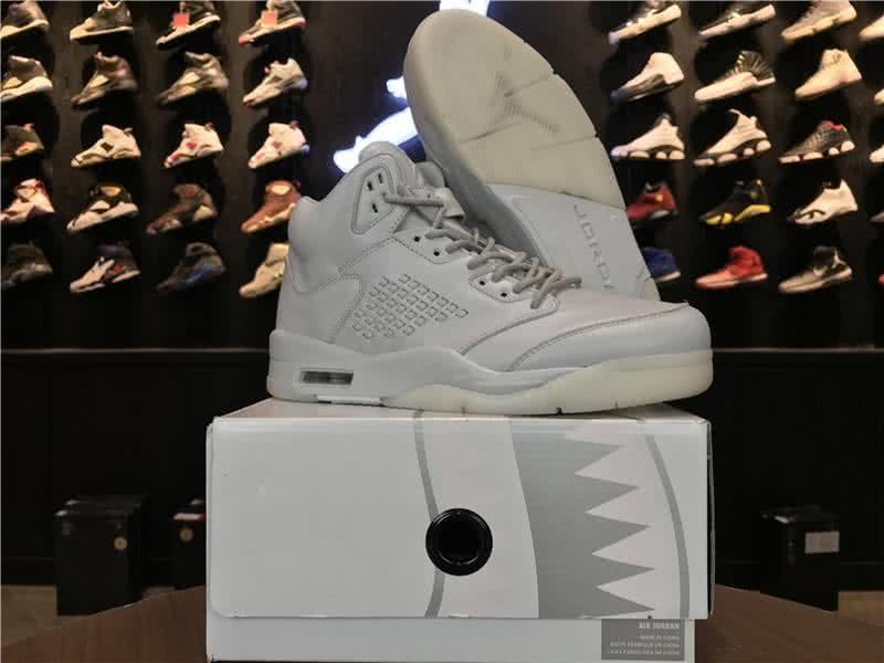 Air Jordan 5 Premium Pure Platinum White Men 9