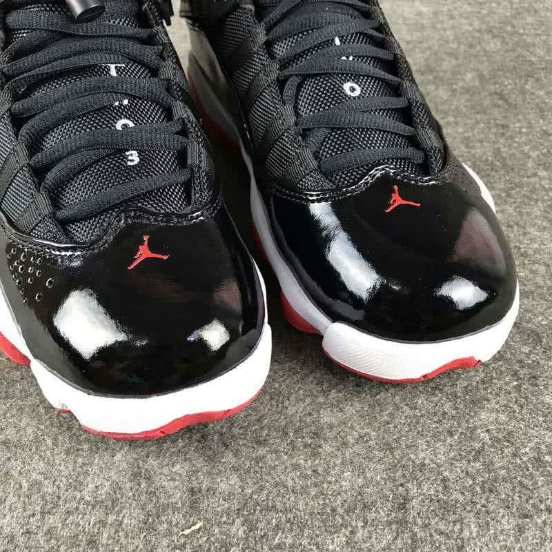 Air Jordan 13 Black Upper White And Red Sole Women 5