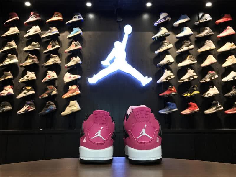 Air Jordan 4 Pink And Black Children 6