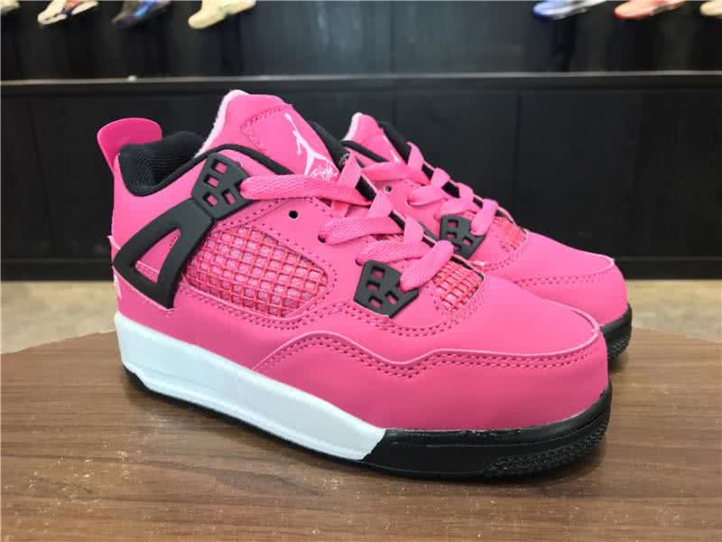 Air Jordan 4 Pink And Black Children 7