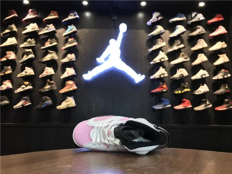 Air Jordan 6 Shos White And Pink Chirldren 3