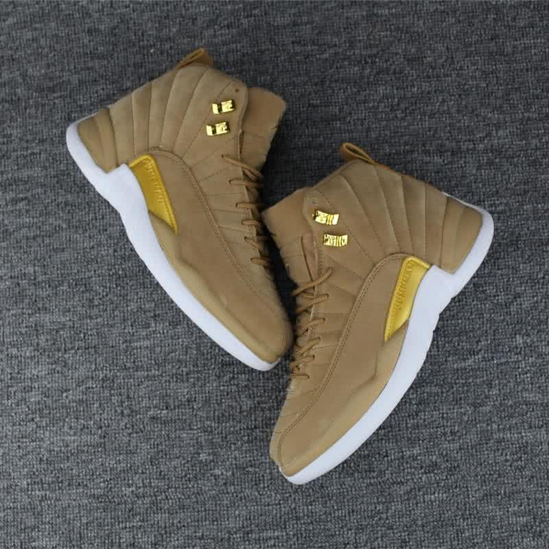 Air Jordan 12 Wheat Yellow And White Sole Suede Men And Women 3