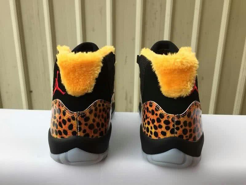 Air Jordan 11 Black And Leopard Yellow Men And Women 6