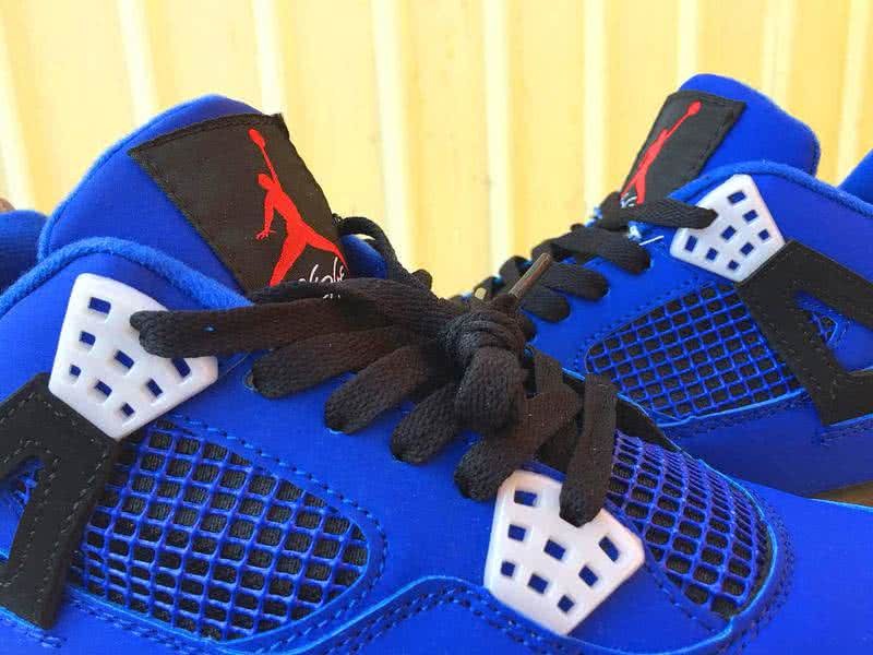 Air Jordan 4 Shoes Blue And Black Men 3