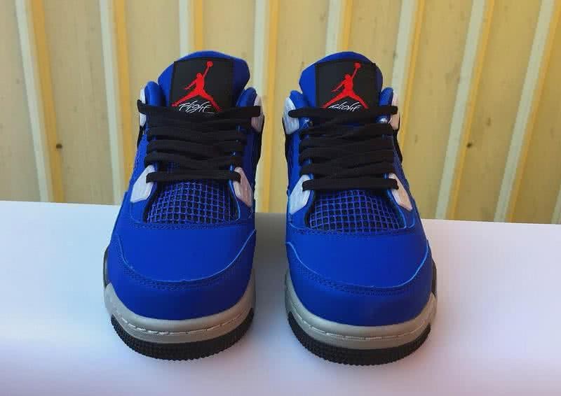 Air Jordan 4 Shoes Blue And Black Men 5