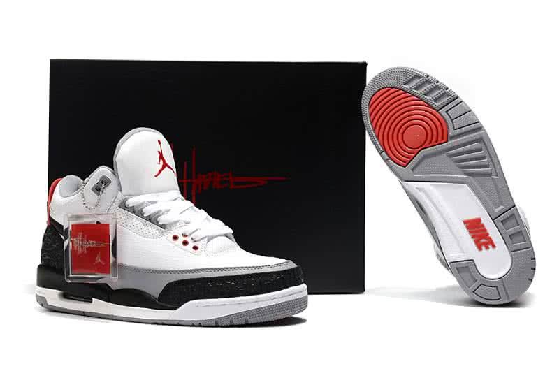 Air Jordan 3 Shoes White Black And Red Men 3