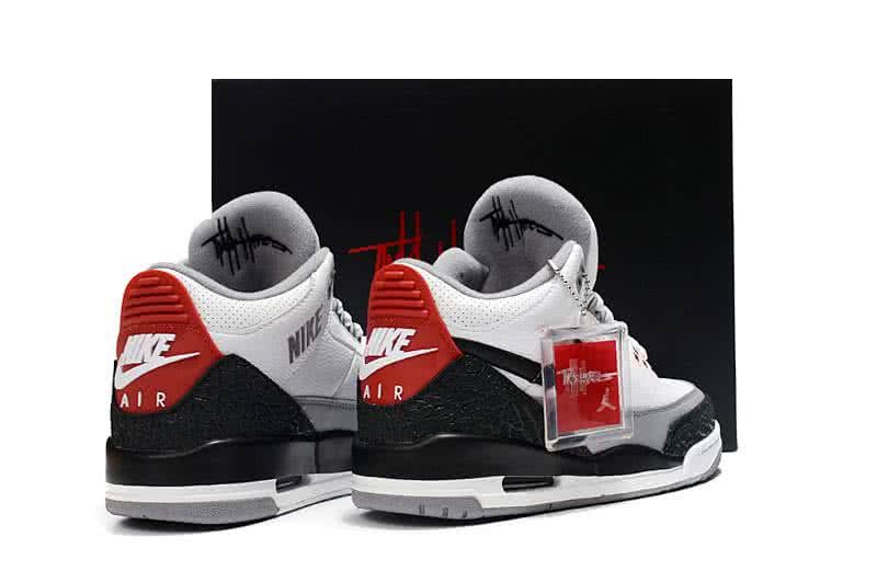 Air Jordan 3 Shoes White Black And Red Men 5