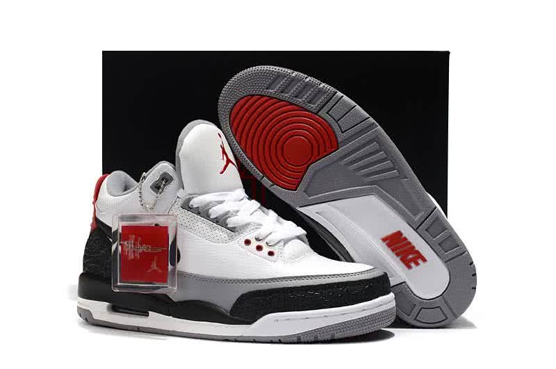 Air Jordan 3 Shoes White Black And Red Men 1