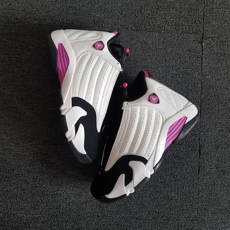 Air Jordan 14 White And Pink Men 2