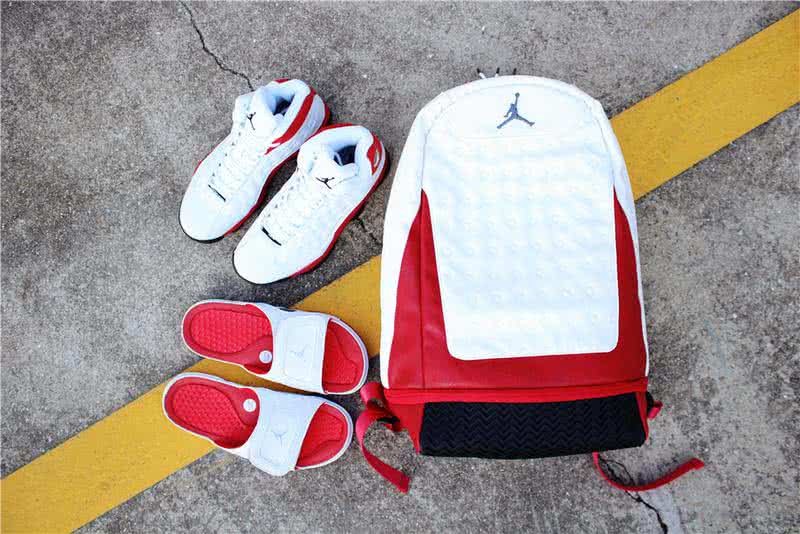 Air Jordan 13 Backpack White And Red 1