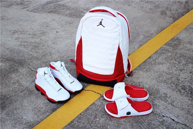 Air Jordan 13 Backpack White And Red 3