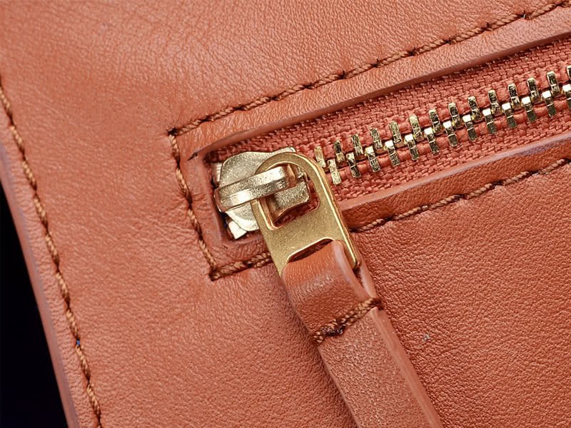 Celine Tie Nano Top Handle Bag Leather Camel 19