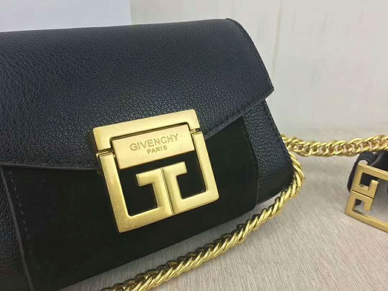 Givenchy Small gv3 Bag In Grained Leather And Suede Black 3