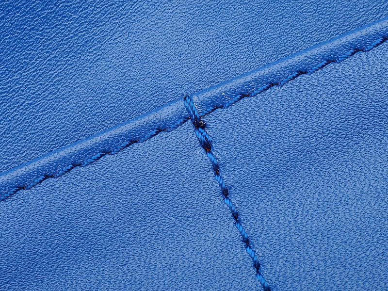 Celine Tie Nano Top Handle Bag Leather Blue 18