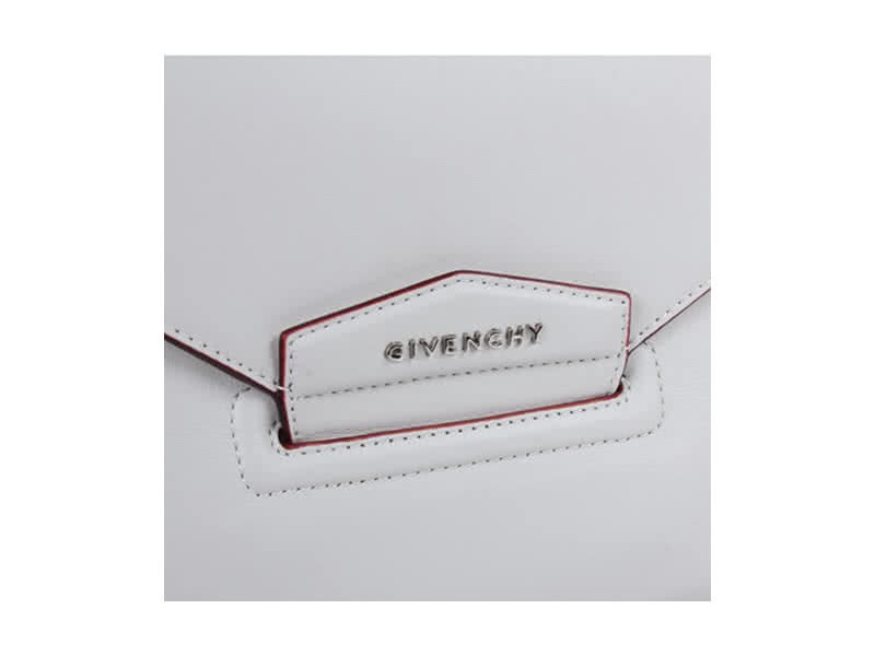 Givenchy Antigona Envelope Clutch Grained Leather White 5