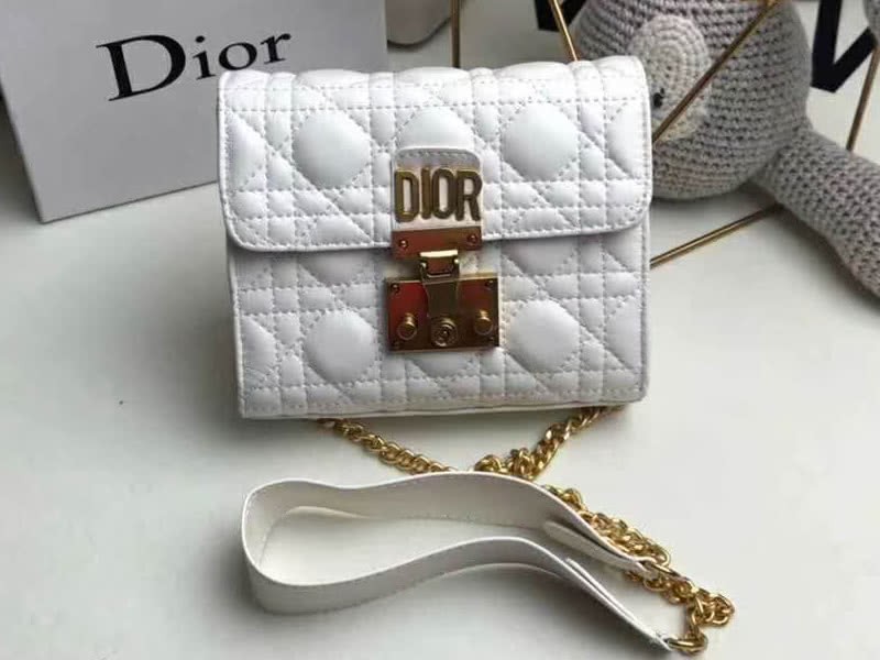 Dior Dioraddict Mini Lambskin Bag White 1