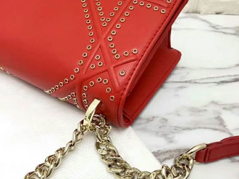 Dior Small Diorama Calfskin Bag Red d0421-12 6
