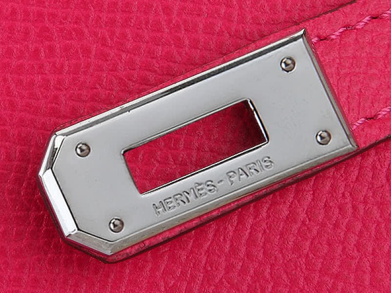 Hermes Epsom Original Calfskin Kelly Long Wallet Hot Pink 5