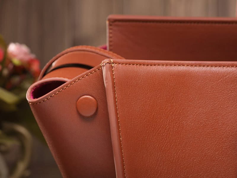 Celine Tie Nano Top Handle Bag Leather Tan 9