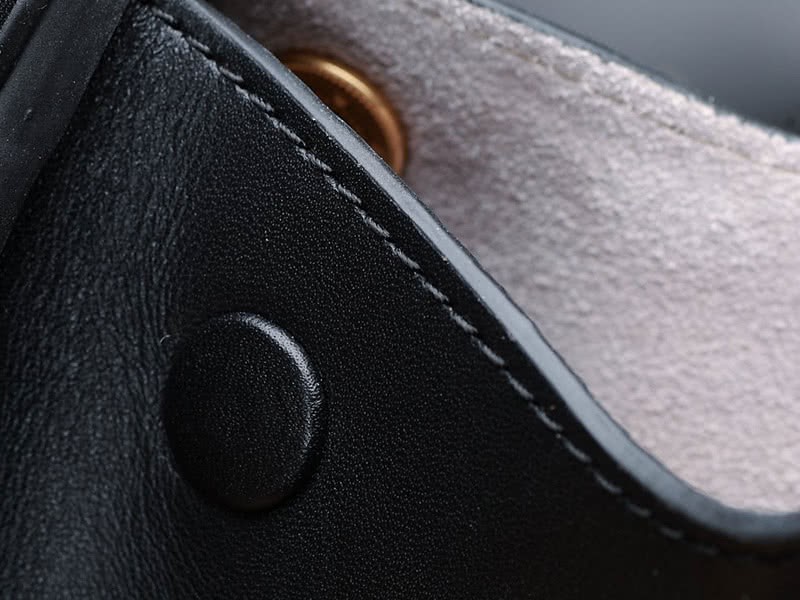 Celine Tie Nano Top Handle Bag Leather Black 2 15