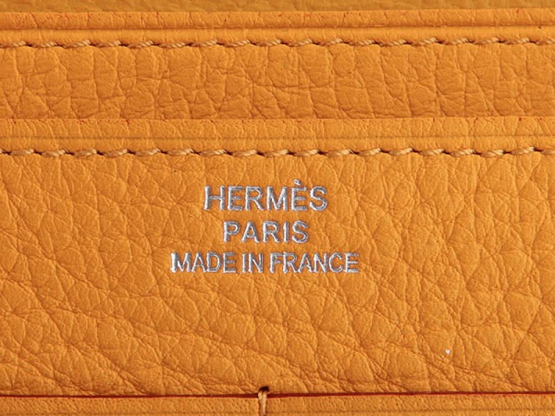 Hermes Dogon Togo Original Leather Combined Wallet Yellow 5